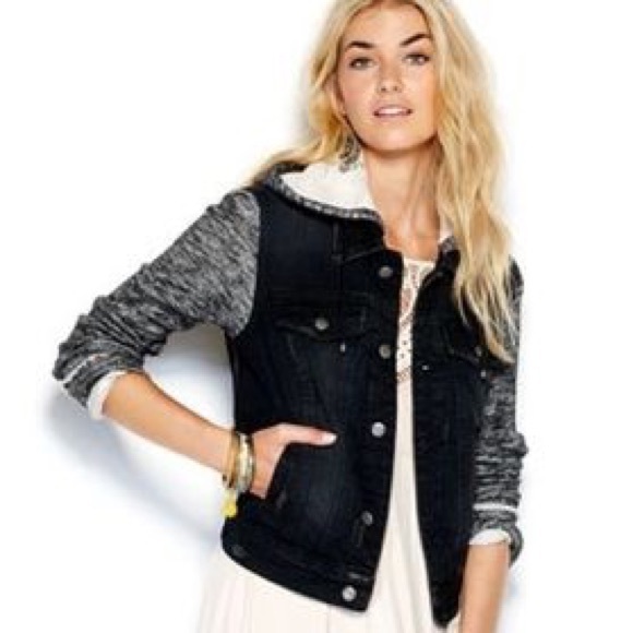 Hooded Jean Jacket - Picture 1 of 7